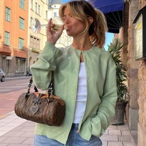 Djerf Avenue Dream Cardigan Pistachio